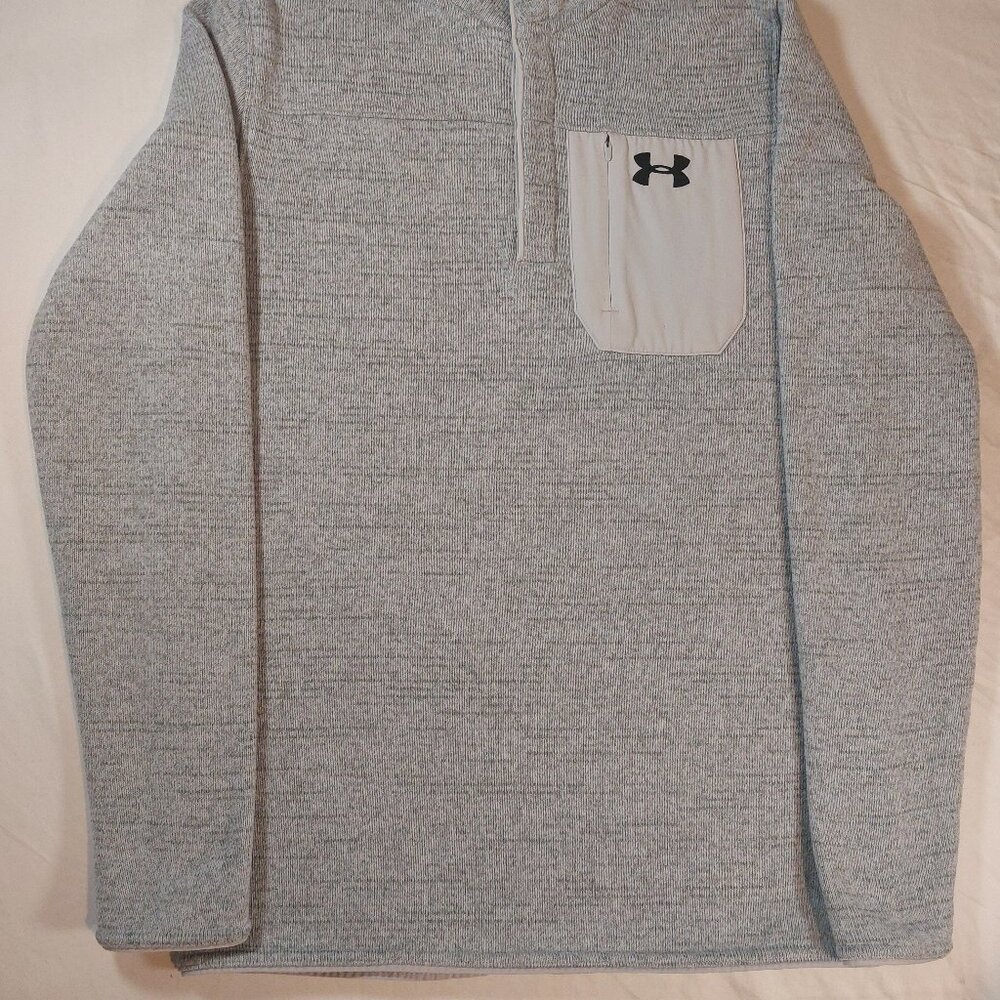 Men's Under Armour Gray Specialist Henley 2.0 Long Sleeve Pullover Size Small - Picture 2 of 15